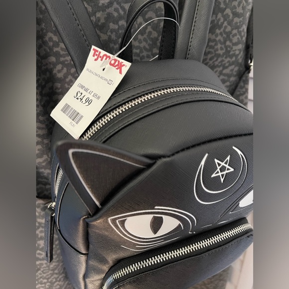 NWT Viral Mad Engine witchy black cat backpack Halloween - Picture 2 of 3